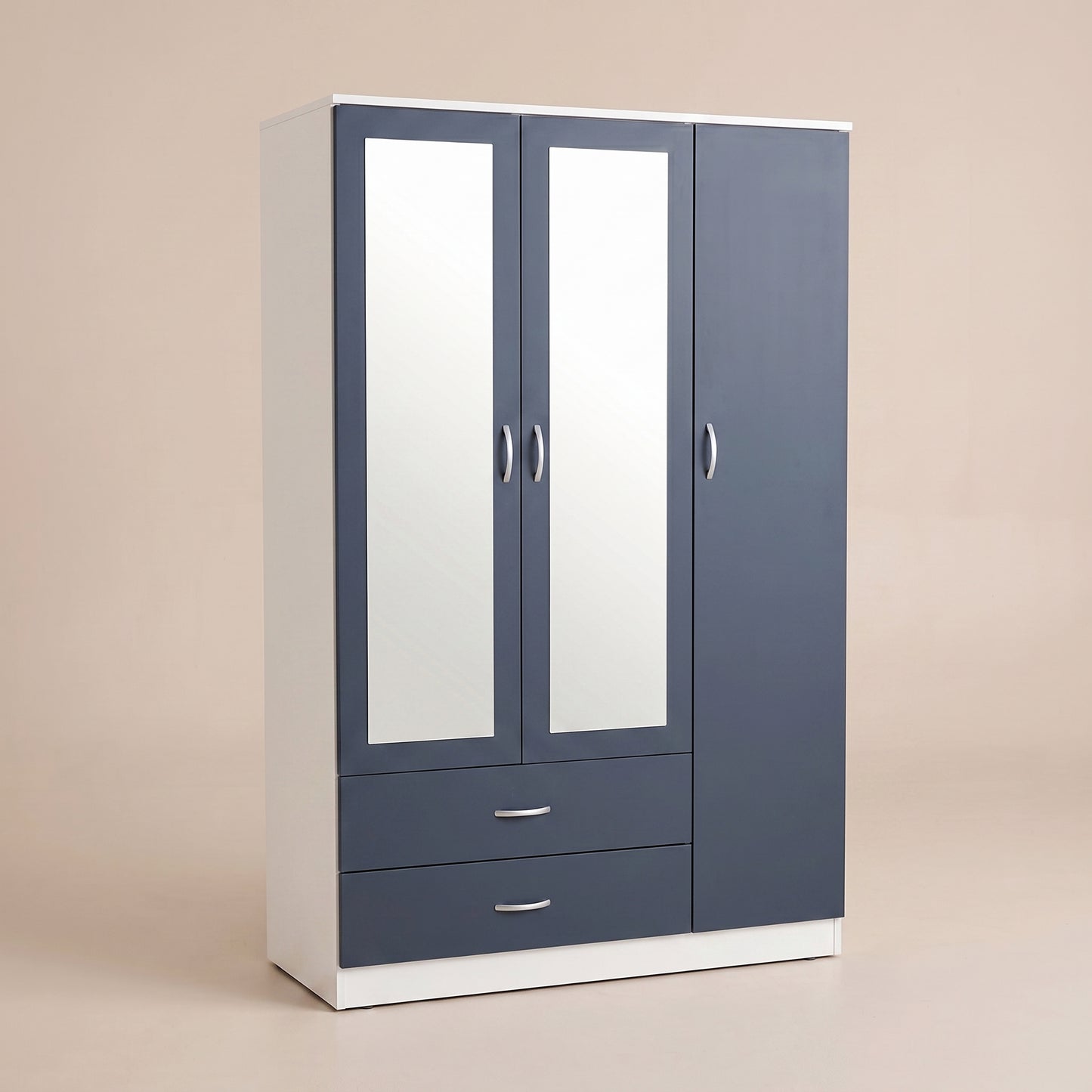 3 Door Wardrobe with 2 Mirrors & 2 Drawers – Bedroom Furniture
