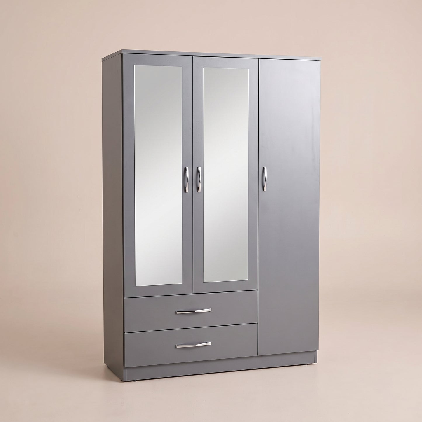 3 Door Wardrobe with 2 Mirrors & 2 Drawers – Bedroom Furniture