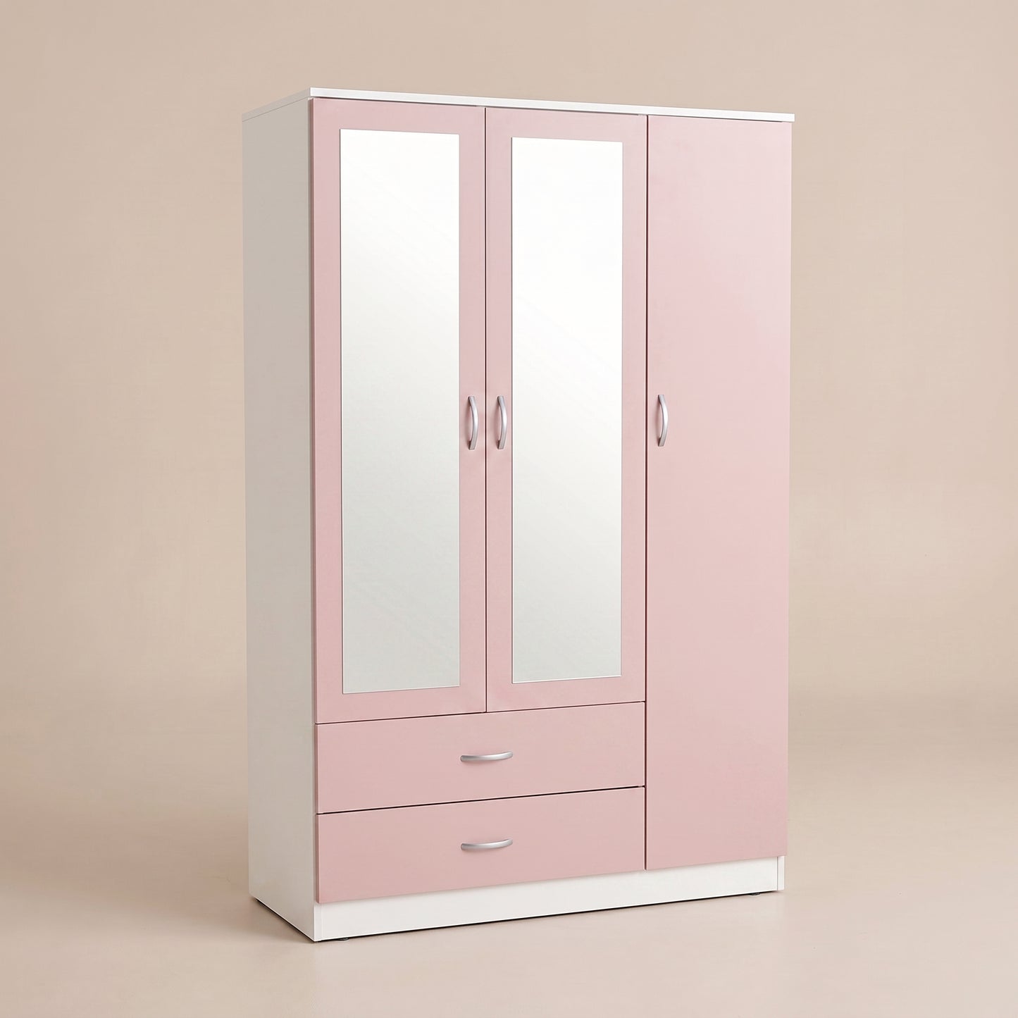 3 Door Wardrobe with 2 Mirrors & 2 Drawers – Bedroom Furniture